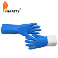 Violet Household Safety Gloves with Implant Flock Lined